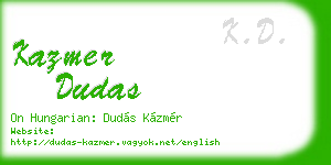 kazmer dudas business card