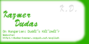 kazmer dudas business card